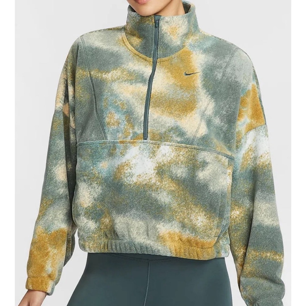 Nike Green and Gold Fleece Pullover